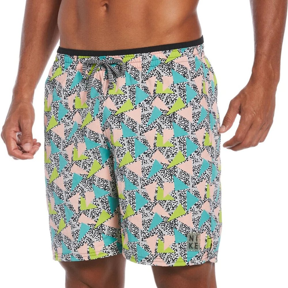 Nike Vibe Men's Solid Icon 7" Volley & Swim Shorts NESSC459 NEW with TAGS